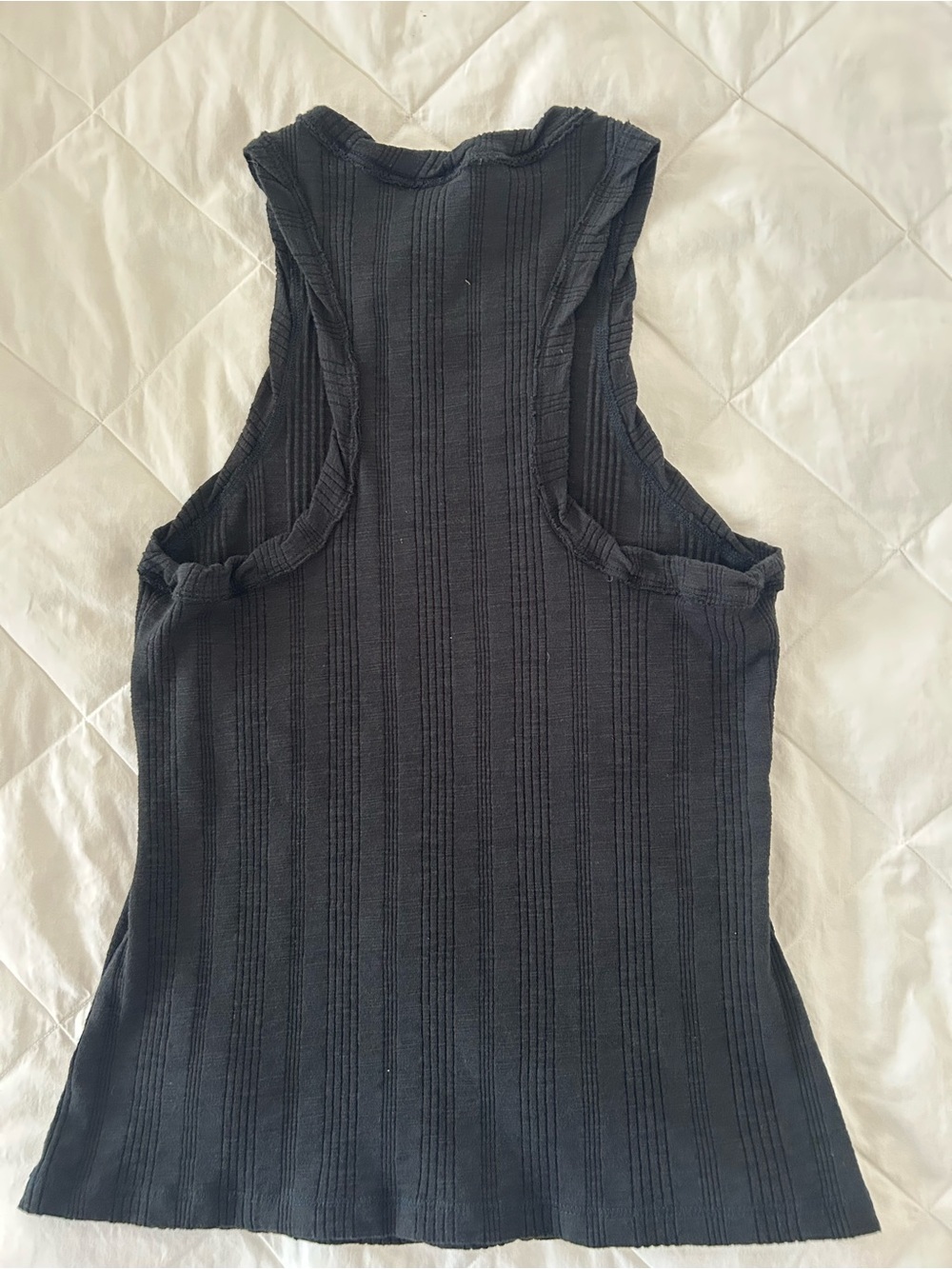Anthropologie Pilcro Ribbed Black Racerback Tank Top